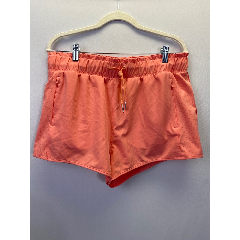 Mondetta Performance Womens‎ L Luxury Athletic Shorts Sporty Chic Gym Coral